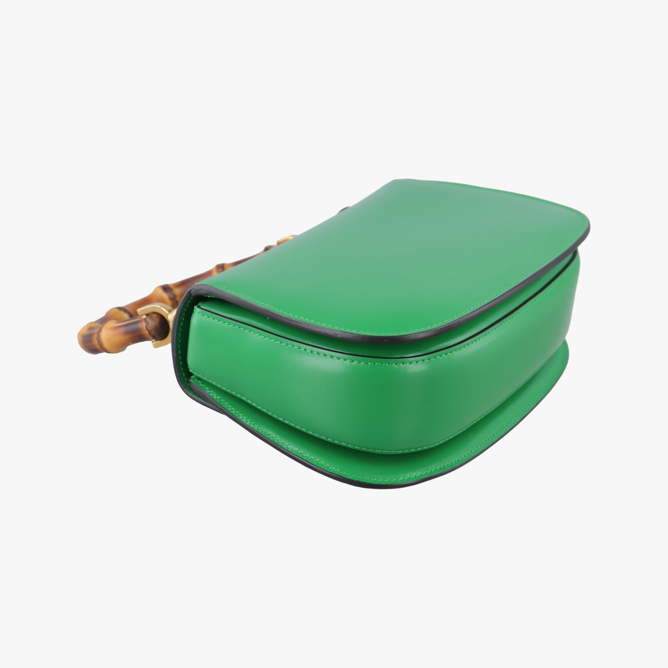 Vintage Gucci New Bamboo Green Leather 675797 shoulderbag | stylenewstar