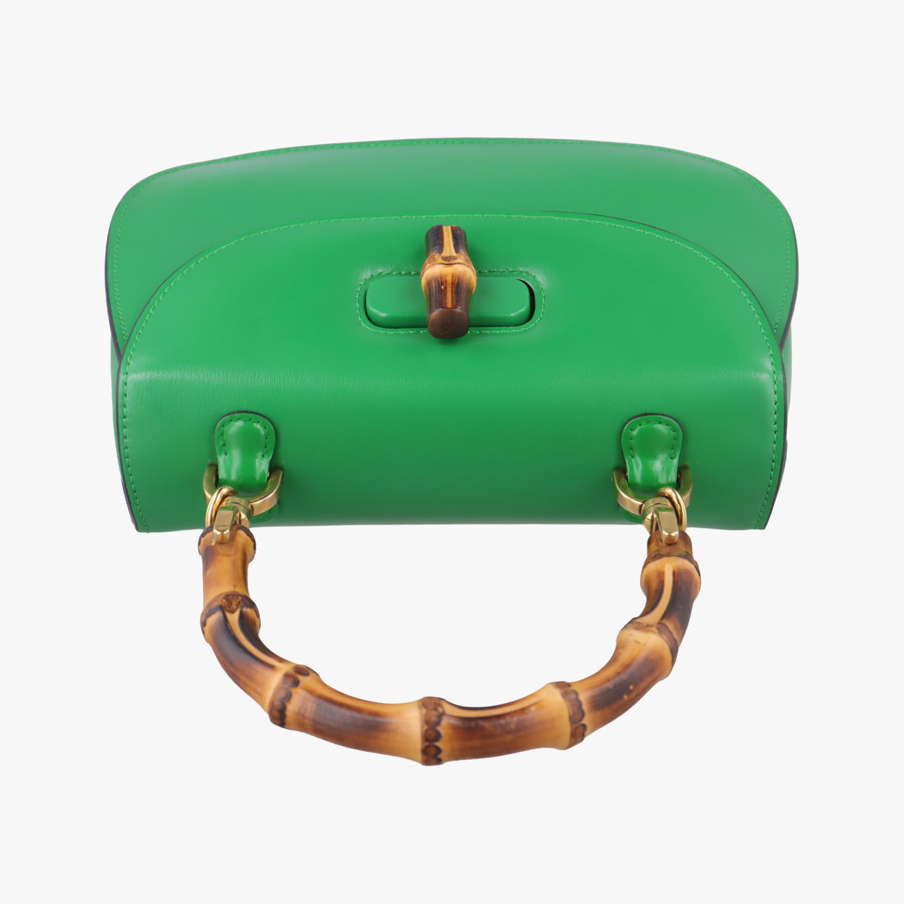 Vintage Gucci New Bamboo Green Leather 675797 shoulderbag | stylenewstar