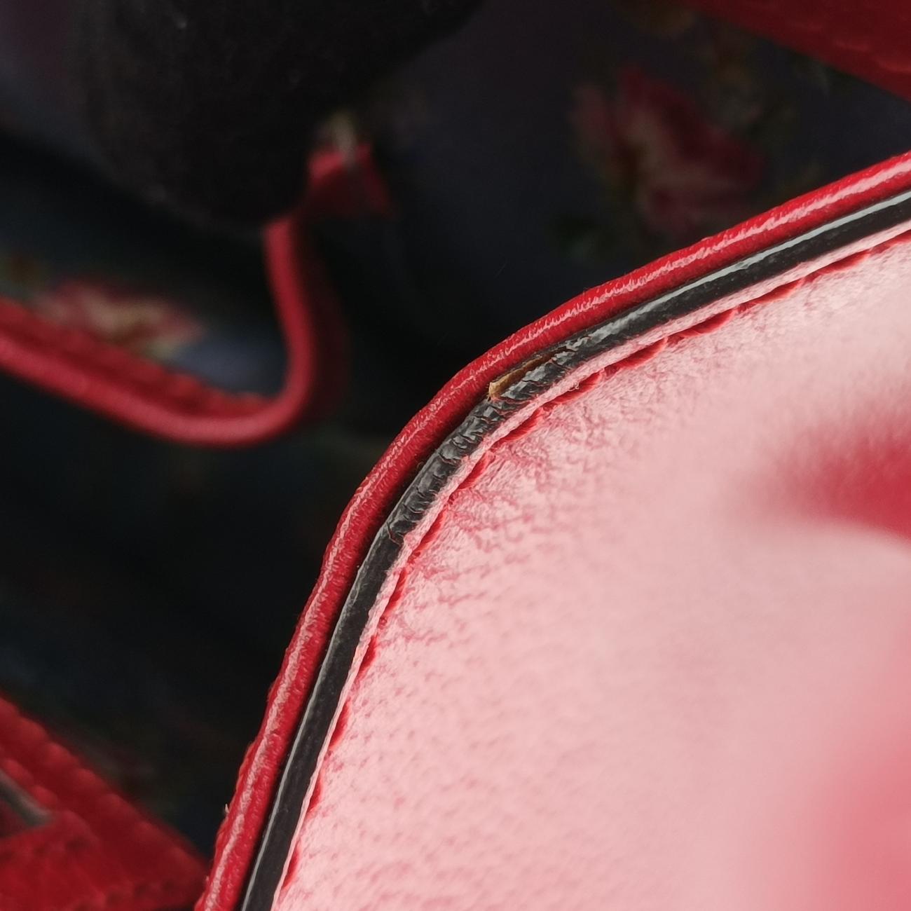 Pre-owned Gucci Bamboo Web butterfly Red×Multicolour Leather 488691 shoulderbag | stylenewstar