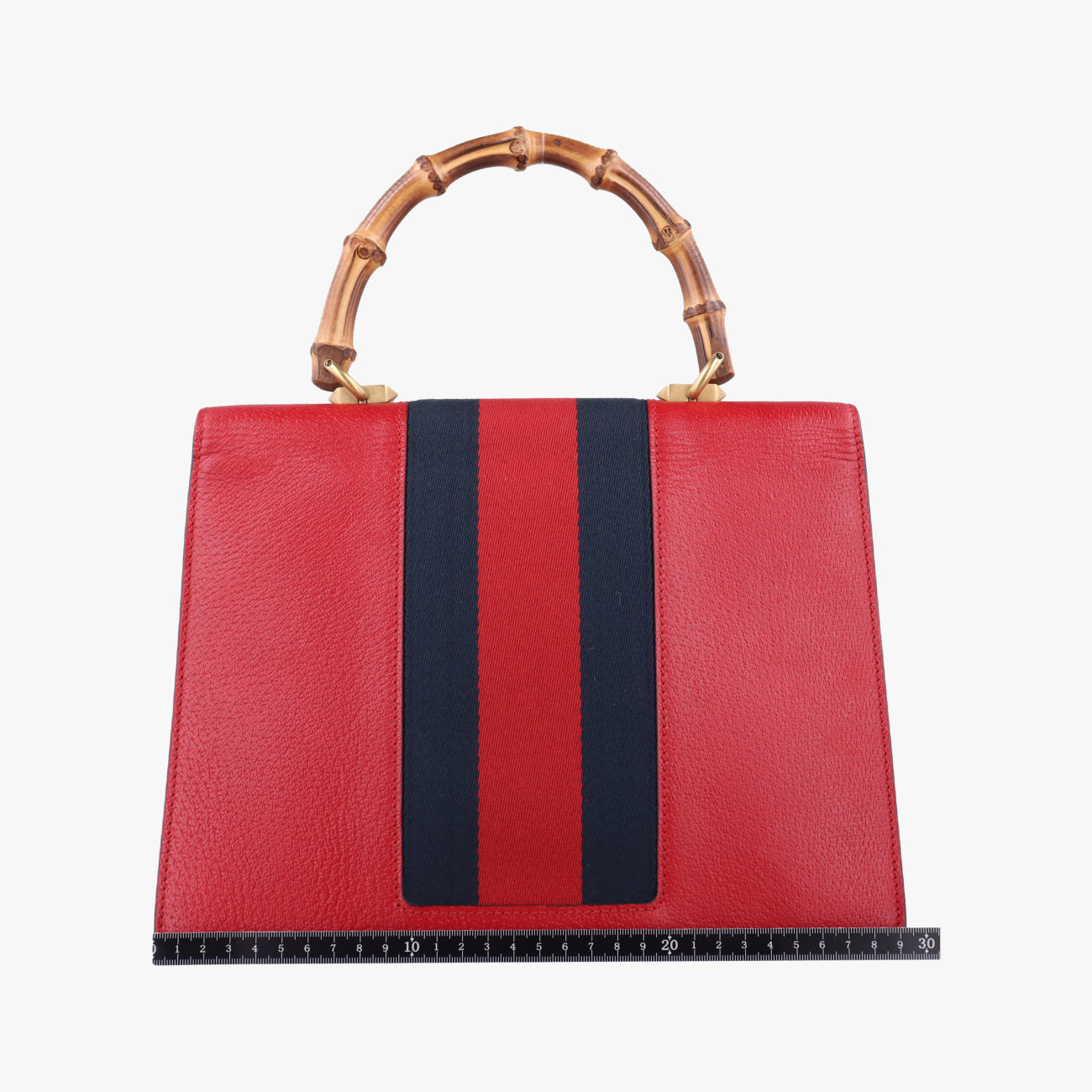 Pre-owned Gucci Bamboo Web butterfly Red×Multicolour Leather 488691 shoulderbag | stylenewstar