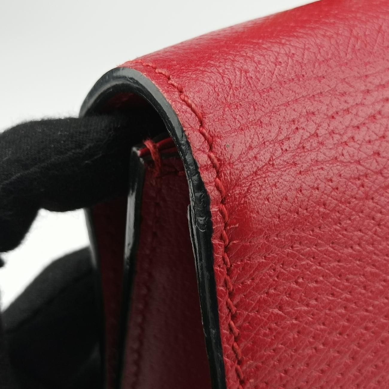 Pre-owned Gucci Bamboo Web butterfly Red×Multicolour Leather 488691 shoulderbag | stylenewstar