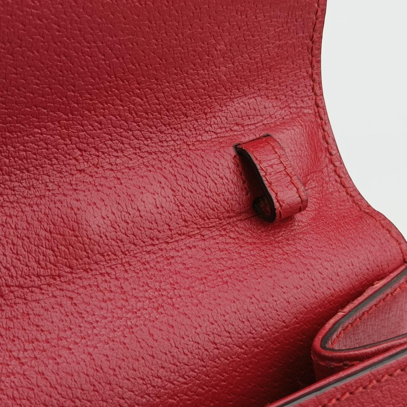 Pre-owned Gucci Bamboo Web butterfly Red×Multicolour Leather 488691 shoulderbag | stylenewstar