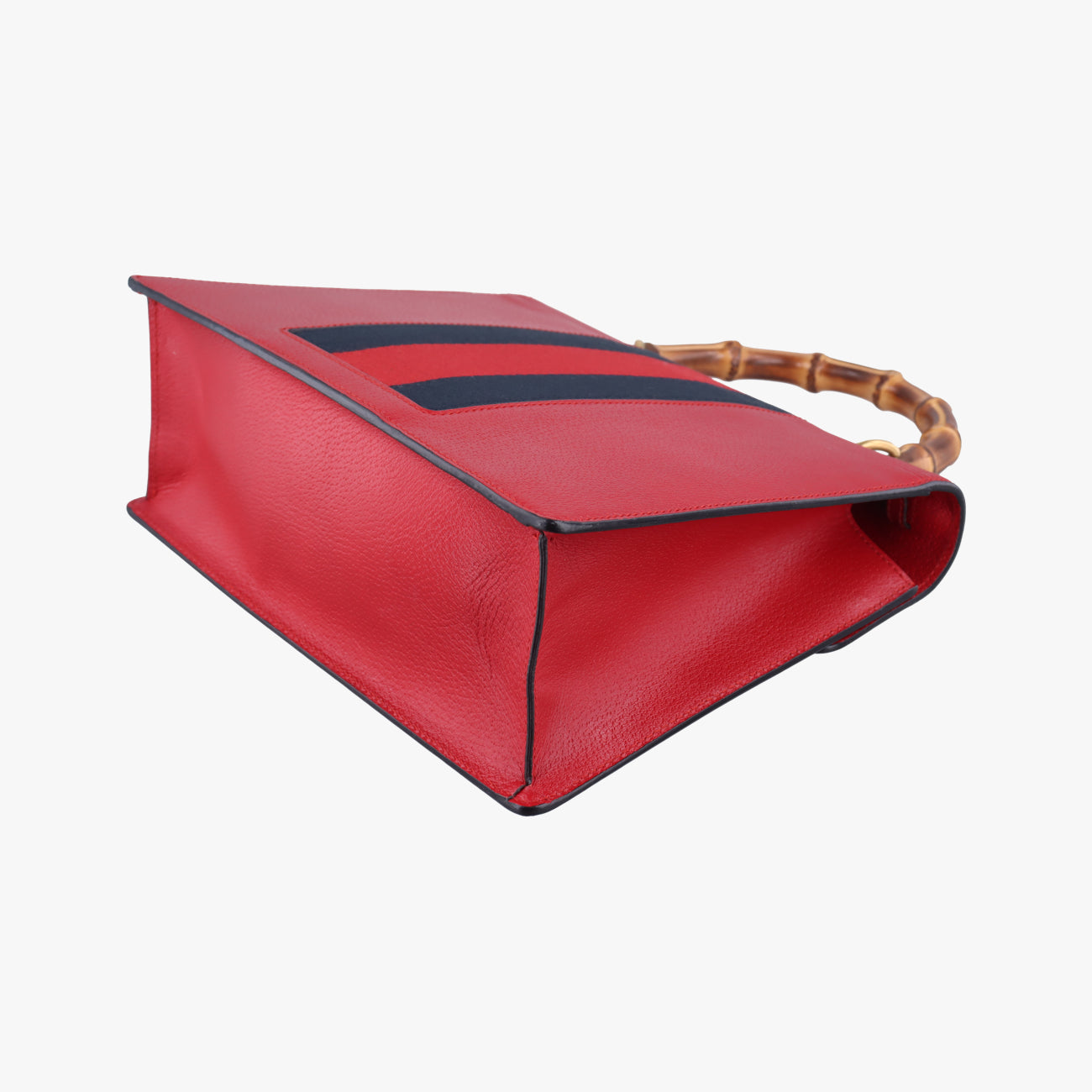 Pre-owned Gucci Bamboo Web butterfly Red×Multicolour Leather 488691 shoulderbag | stylenewstar