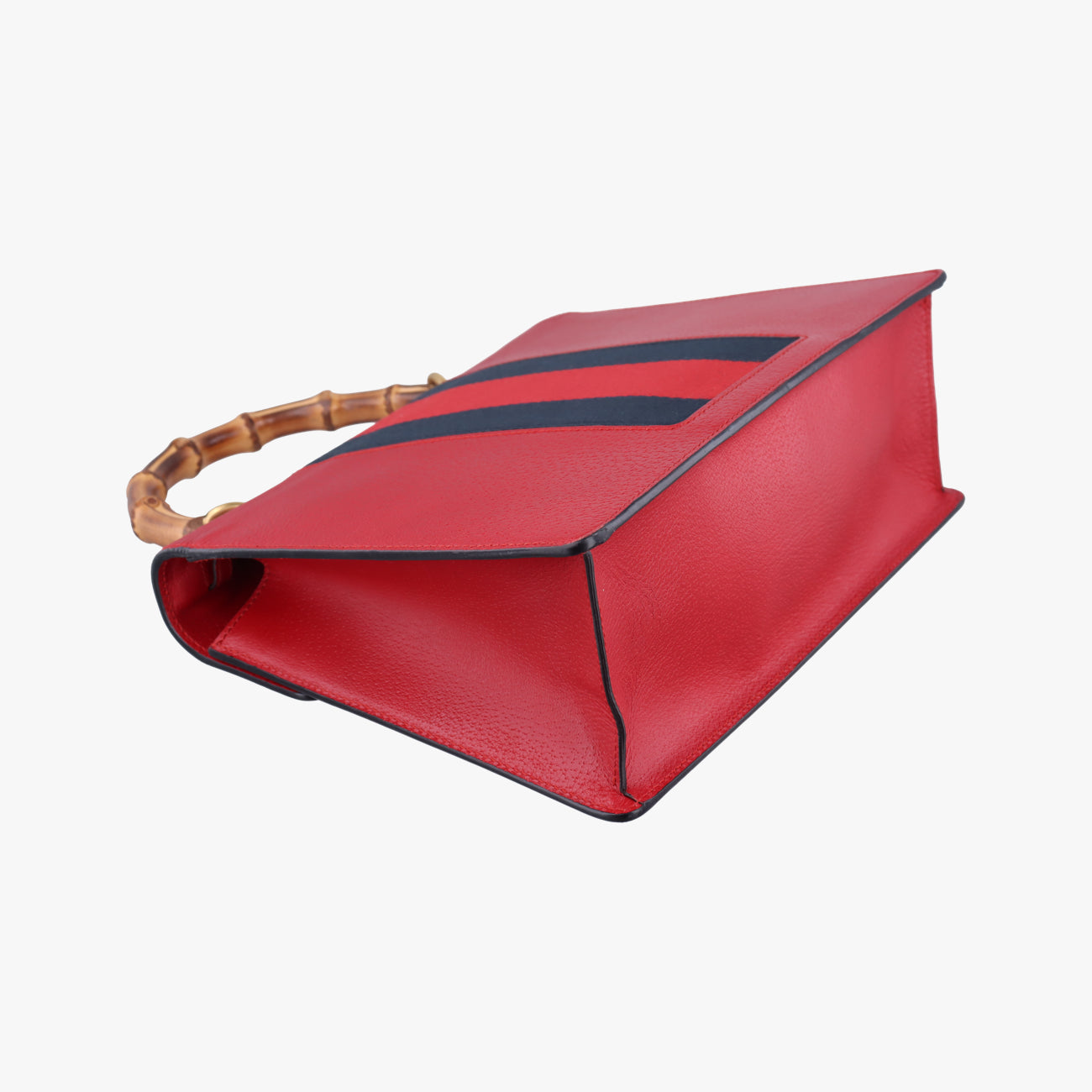 Pre-owned Gucci Bamboo Web butterfly Red×Multicolour Leather 488691 shoulderbag | stylenewstar