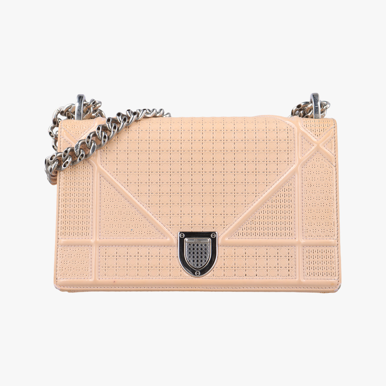 Pre-owned Christian Dior Diorama Pink Patent  shoulderbag | stylenewstar