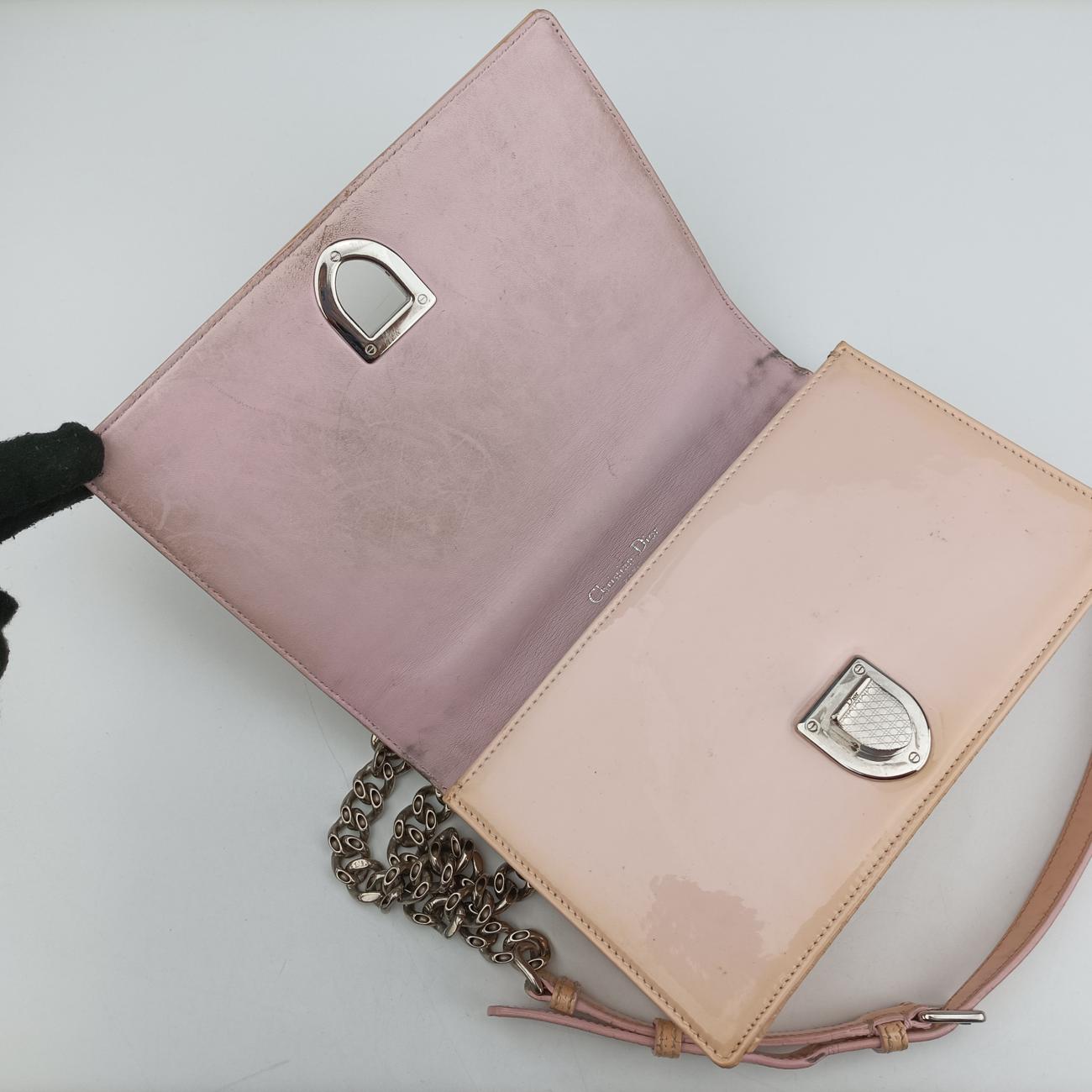 Pre-owned Christian Dior Diorama Pink Patent  shoulderbag | stylenewstar