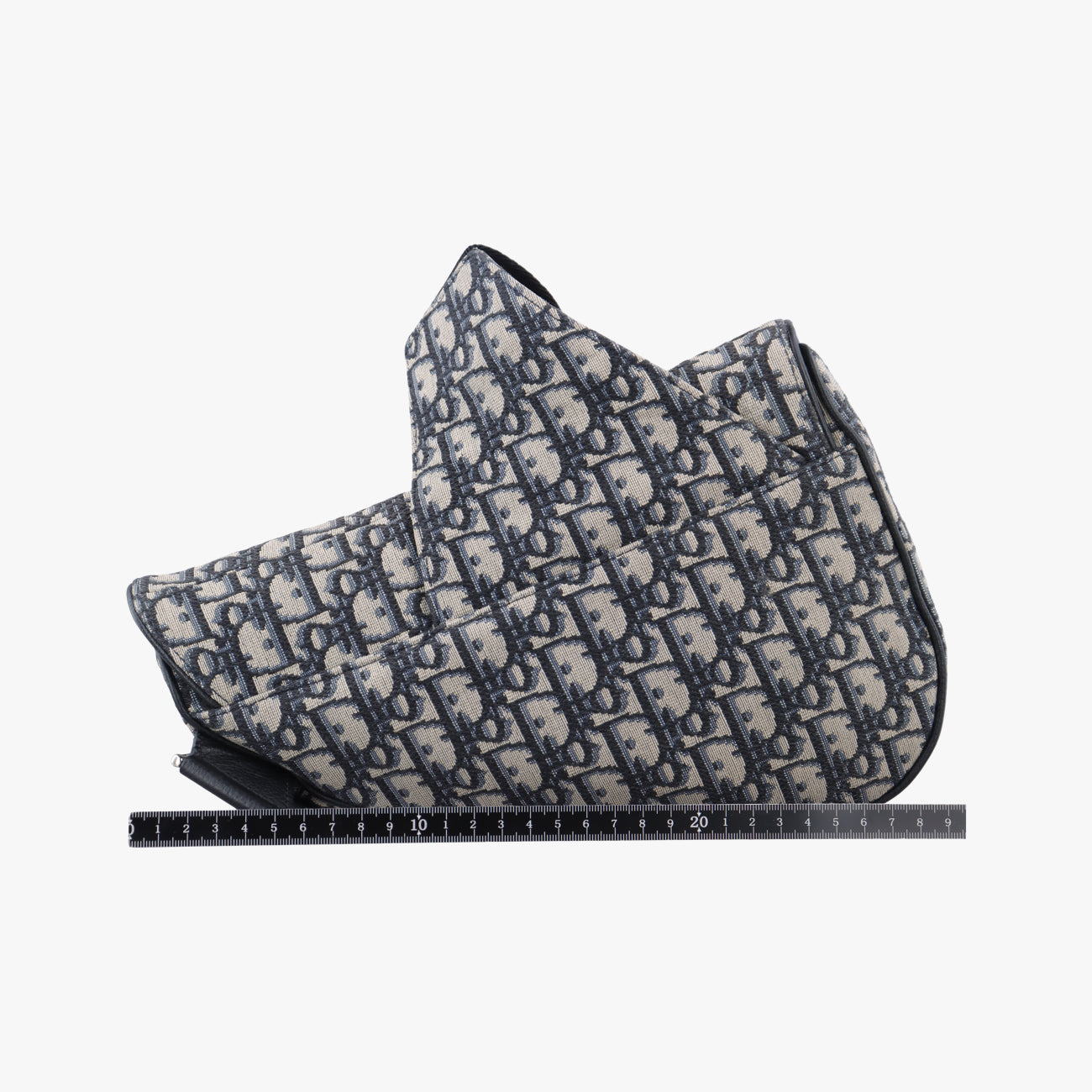 Pre-owned Christian Dior saddle Navy×Gray Jacquard  bum bag/waist bag | stylenewstar