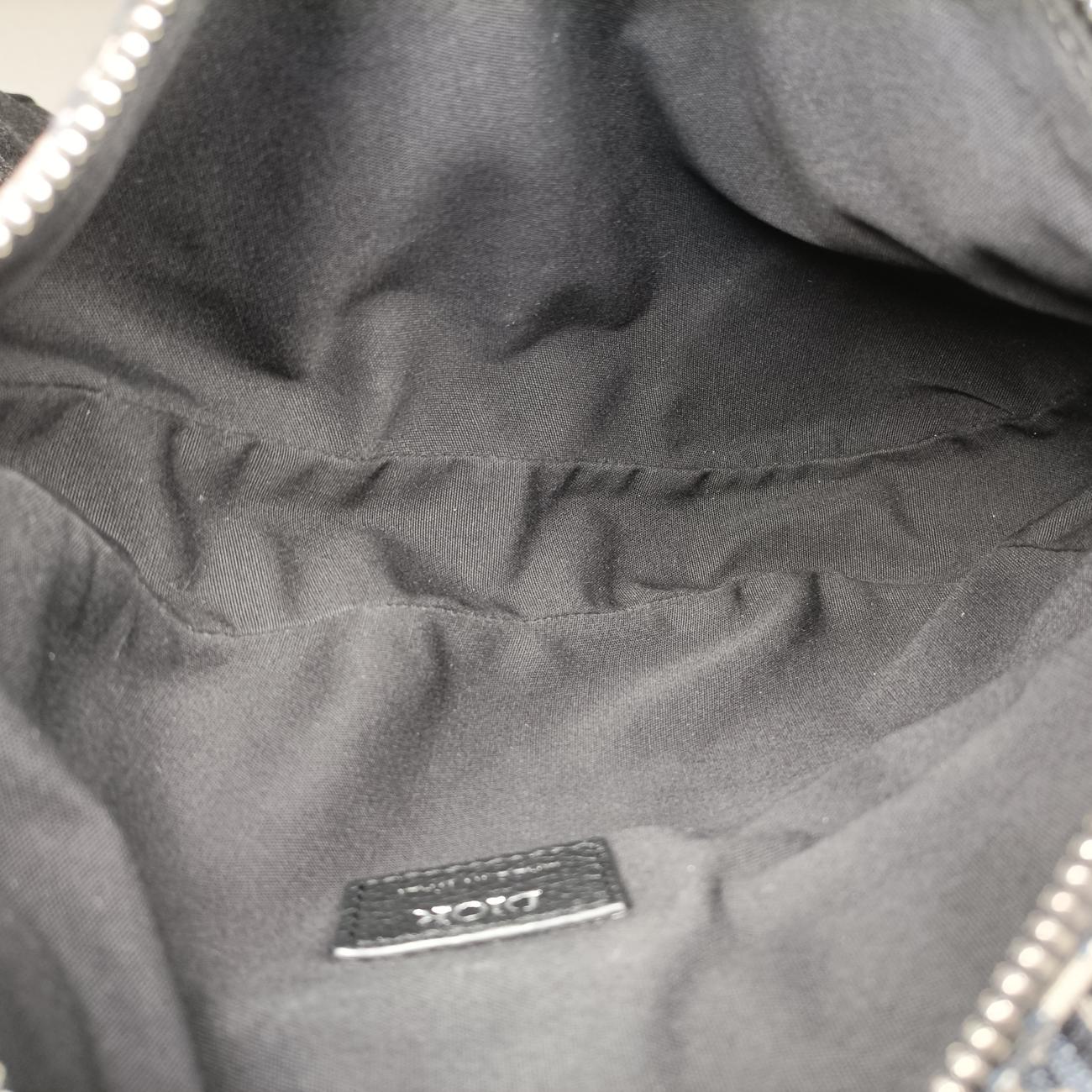 Pre-owned Christian Dior saddle Navy×Gray Jacquard  bum bag/waist bag | stylenewstar