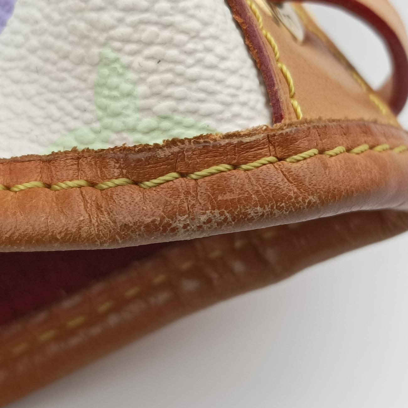 Pre-owned Louis Vuitton Petit NOé white Monogram Multicolor M42229 shoulderbag | stylenewstar