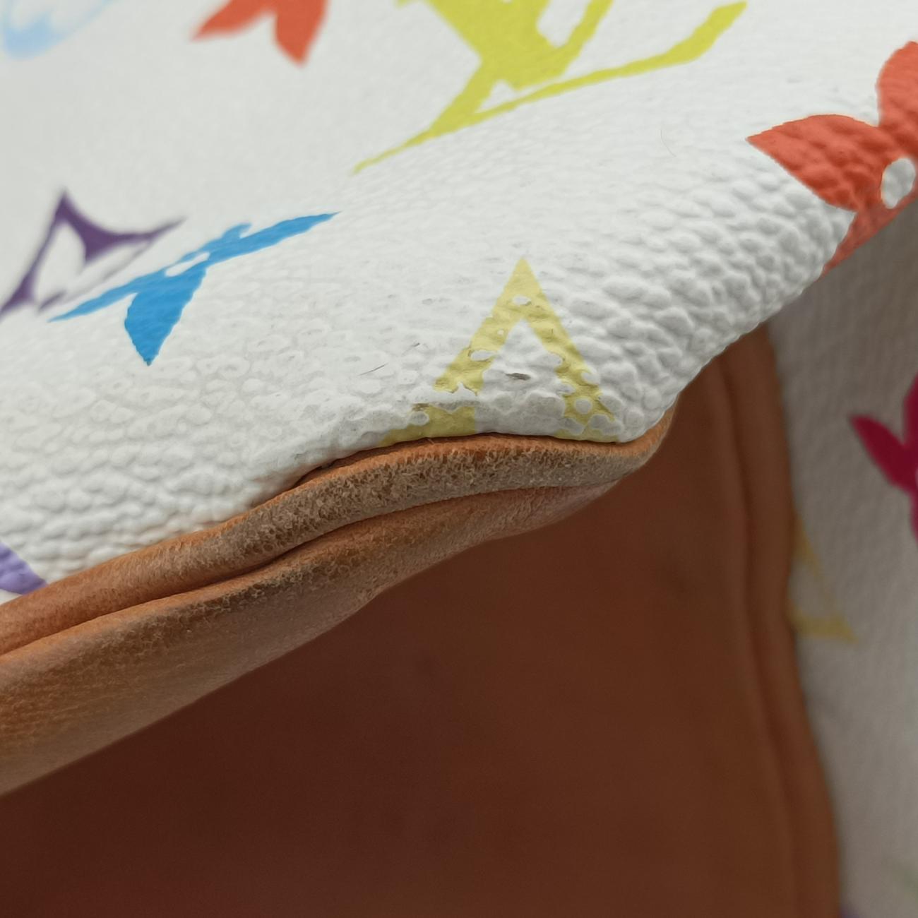 Pre-owned Louis Vuitton Petit NOé white Monogram Multicolor M42229 shoulderbag | stylenewstar