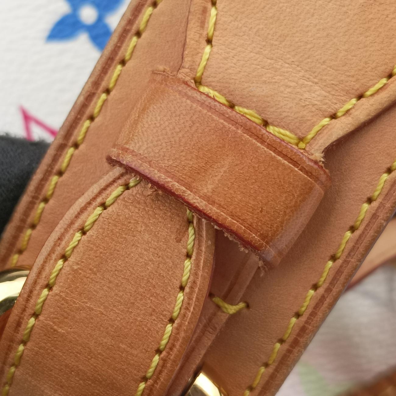 Pre-owned Louis Vuitton Petit NOé white Monogram Multicolor M42229 shoulderbag | stylenewstar