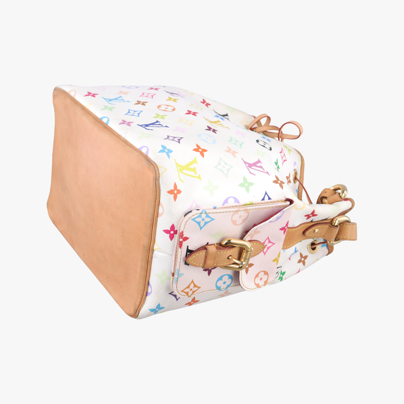 Pre-owned Louis Vuitton Petit NOé white Monogram Multicolor M42229 shoulderbag | stylenewstar