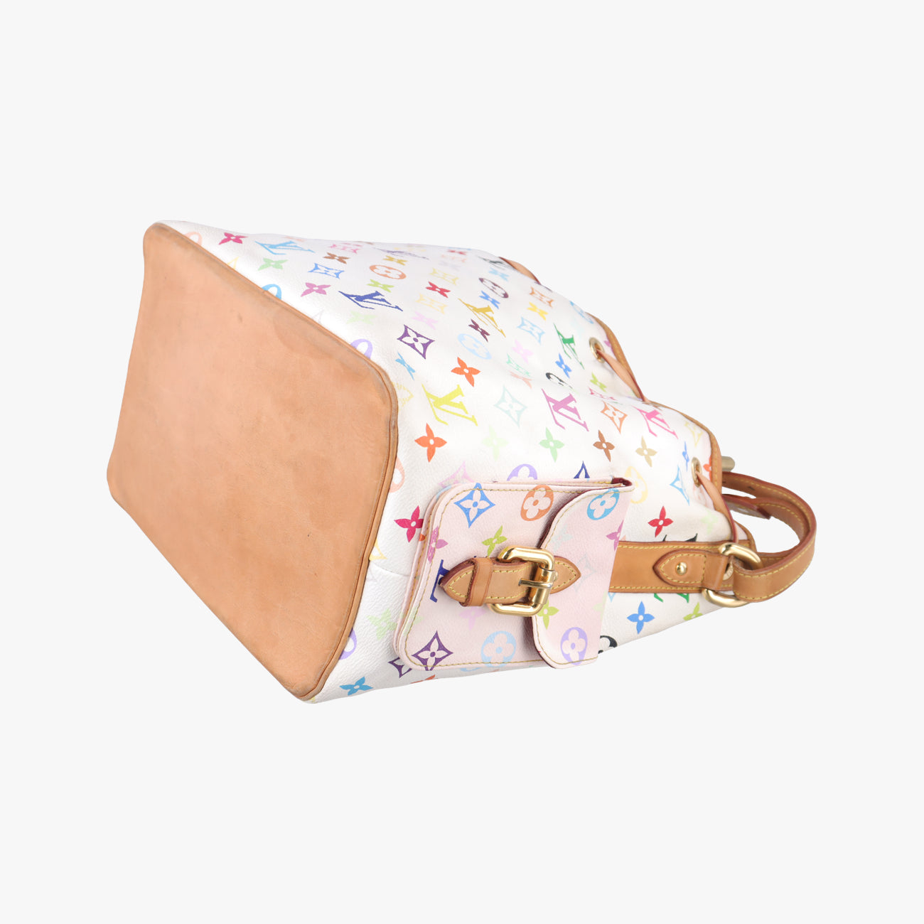 Pre-owned Louis Vuitton Petit NOé white Monogram Multicolor M42229 shoulderbag | stylenewstar