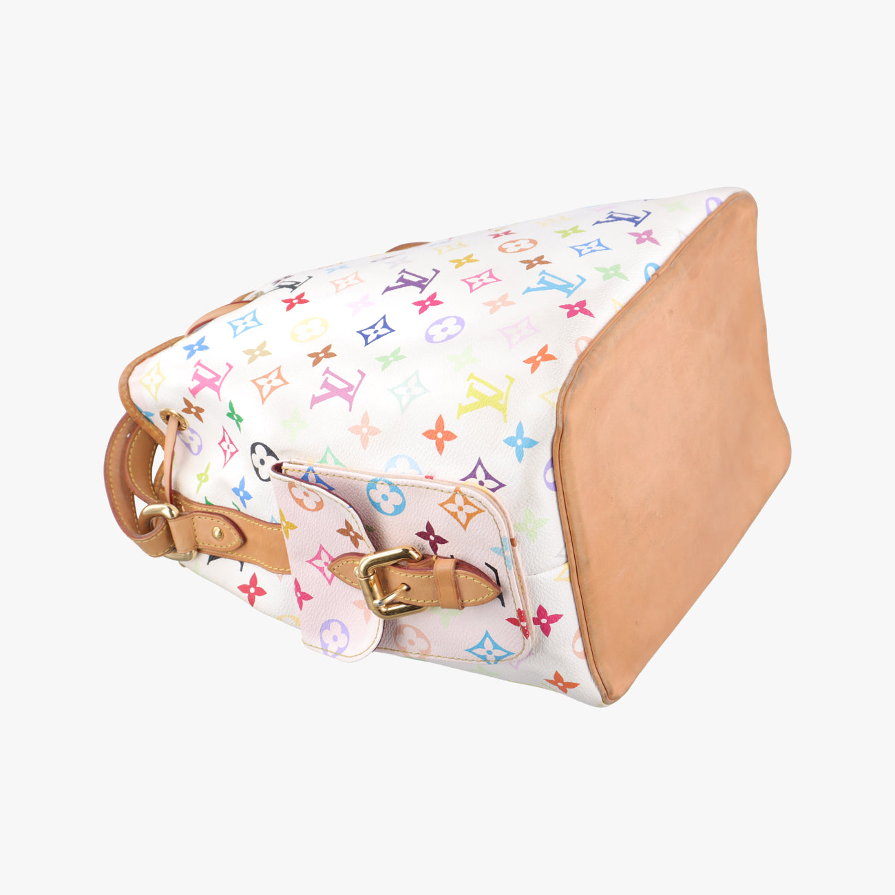 Pre-owned Louis Vuitton Petit NOé white Monogram Multicolor M42229 shoulderbag | stylenewstar