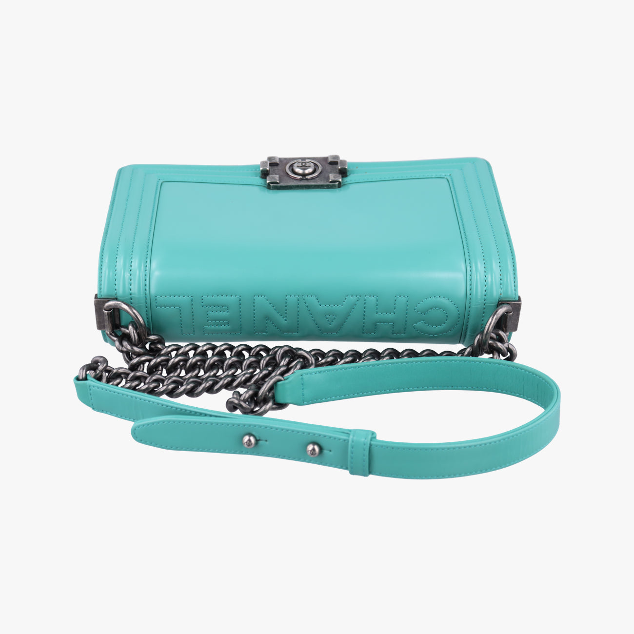 Pre-owned Chanel BOY CHANEL Blue leather A67086 shoulderbag | stylenewstar