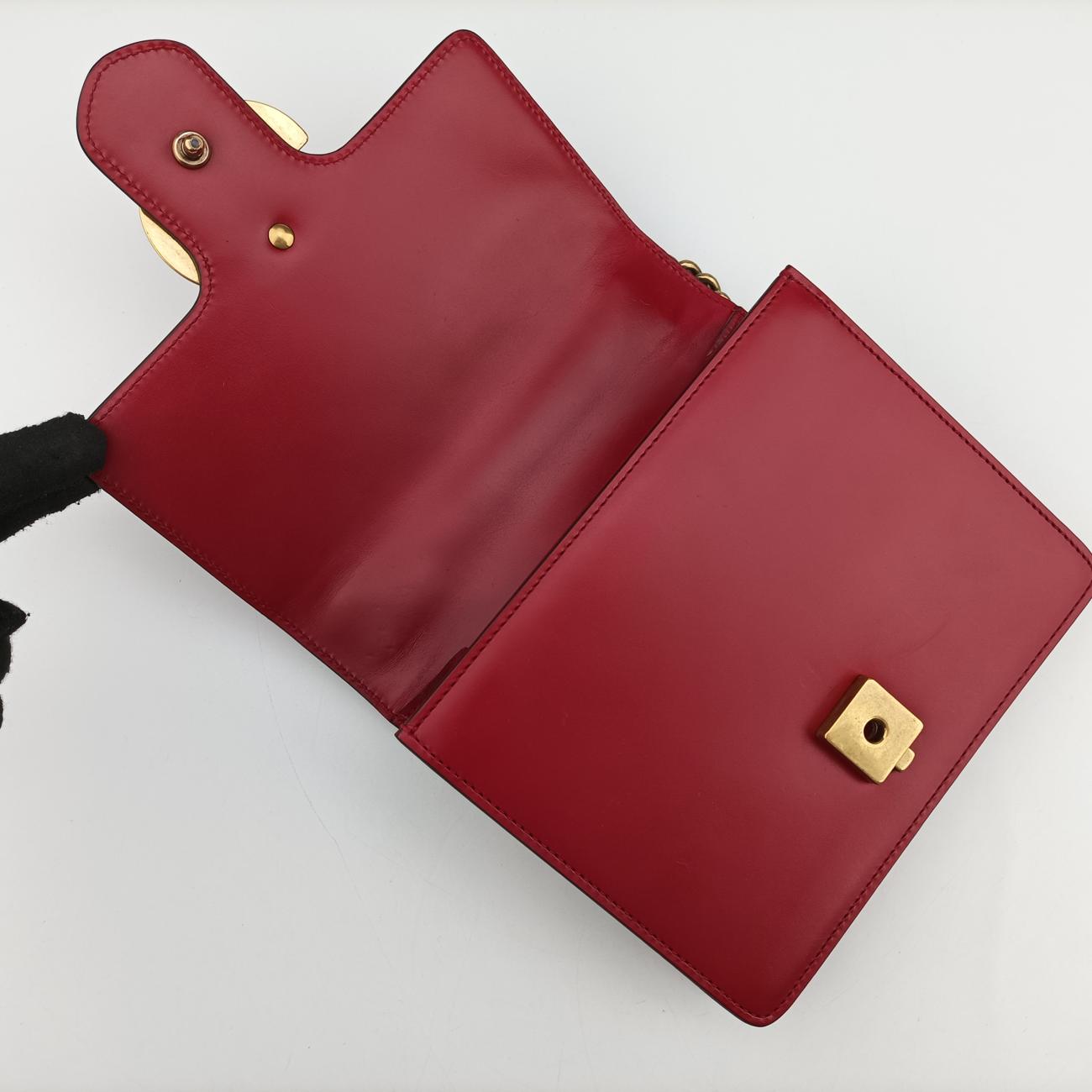 Vintage Gucci GG Marmont Red Leather 431384 shoulderbag | stylenewstar