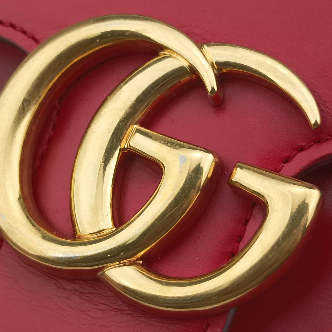 Vintage Gucci GG Marmont Red Leather 431384 shoulderbag | stylenewstar