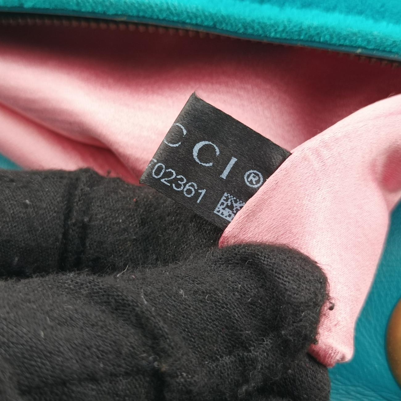 Pre-owned Gucci GG Marmont Blue velour 443497 shoulderbag | stylenewstar