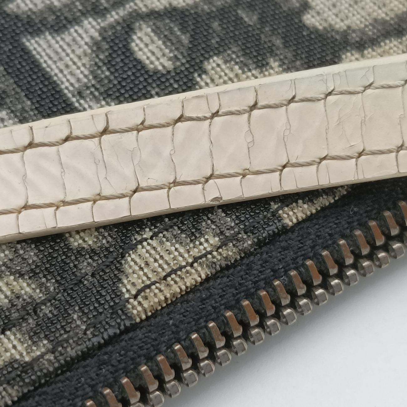 Pre-owned Christian Dior Saddle Black x Gray x White Jacquard  handbag | stylenewstar