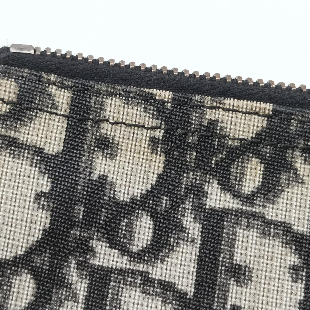 Pre-owned Christian Dior Saddle Black x Gray x White Jacquard  handbag | stylenewstar