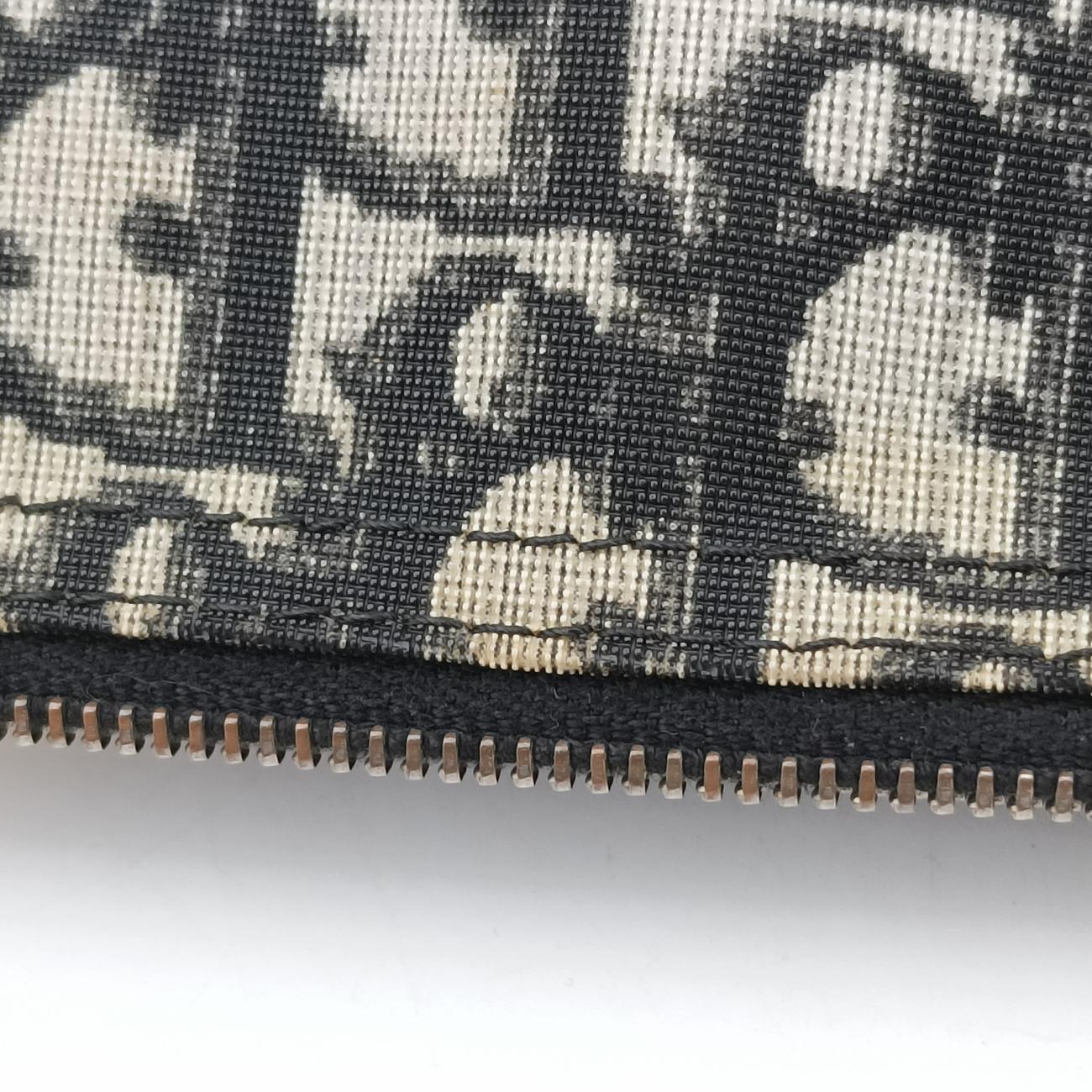 Pre-owned Christian Dior Saddle Black x Gray x White Jacquard  handbag | stylenewstar