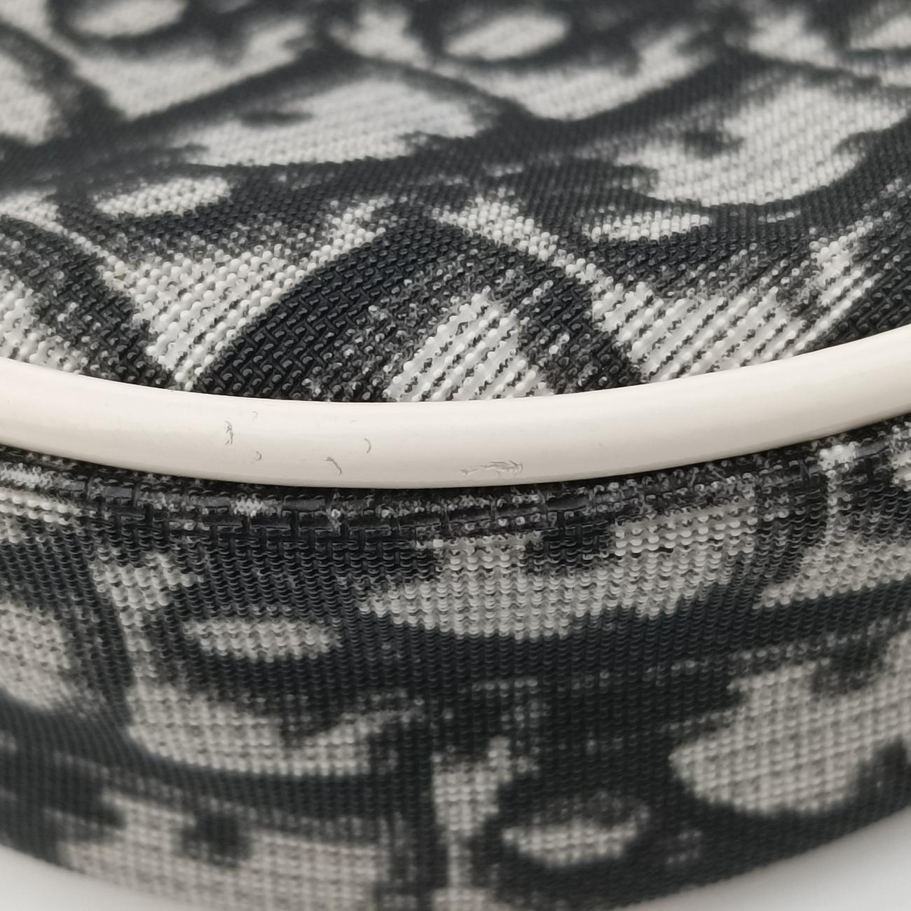 Pre-owned Christian Dior Saddle Black x Gray x White Jacquard  handbag | stylenewstar
