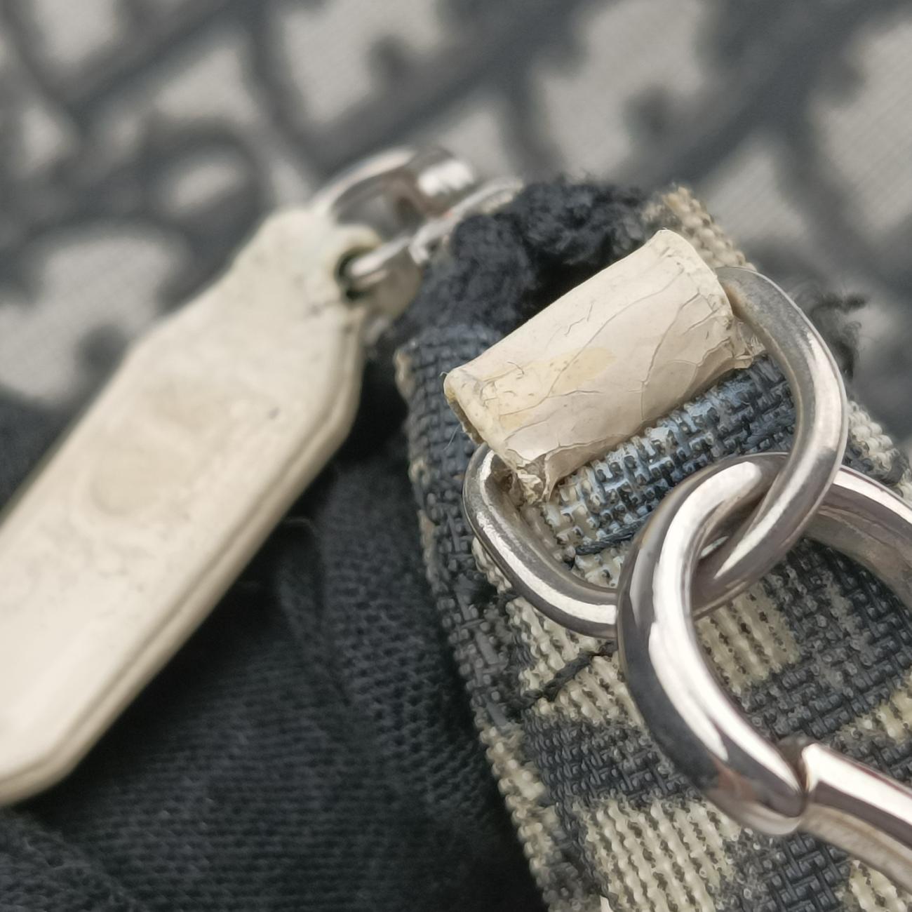 Pre-owned Christian Dior Saddle Black x Gray x White Jacquard  handbag | stylenewstar