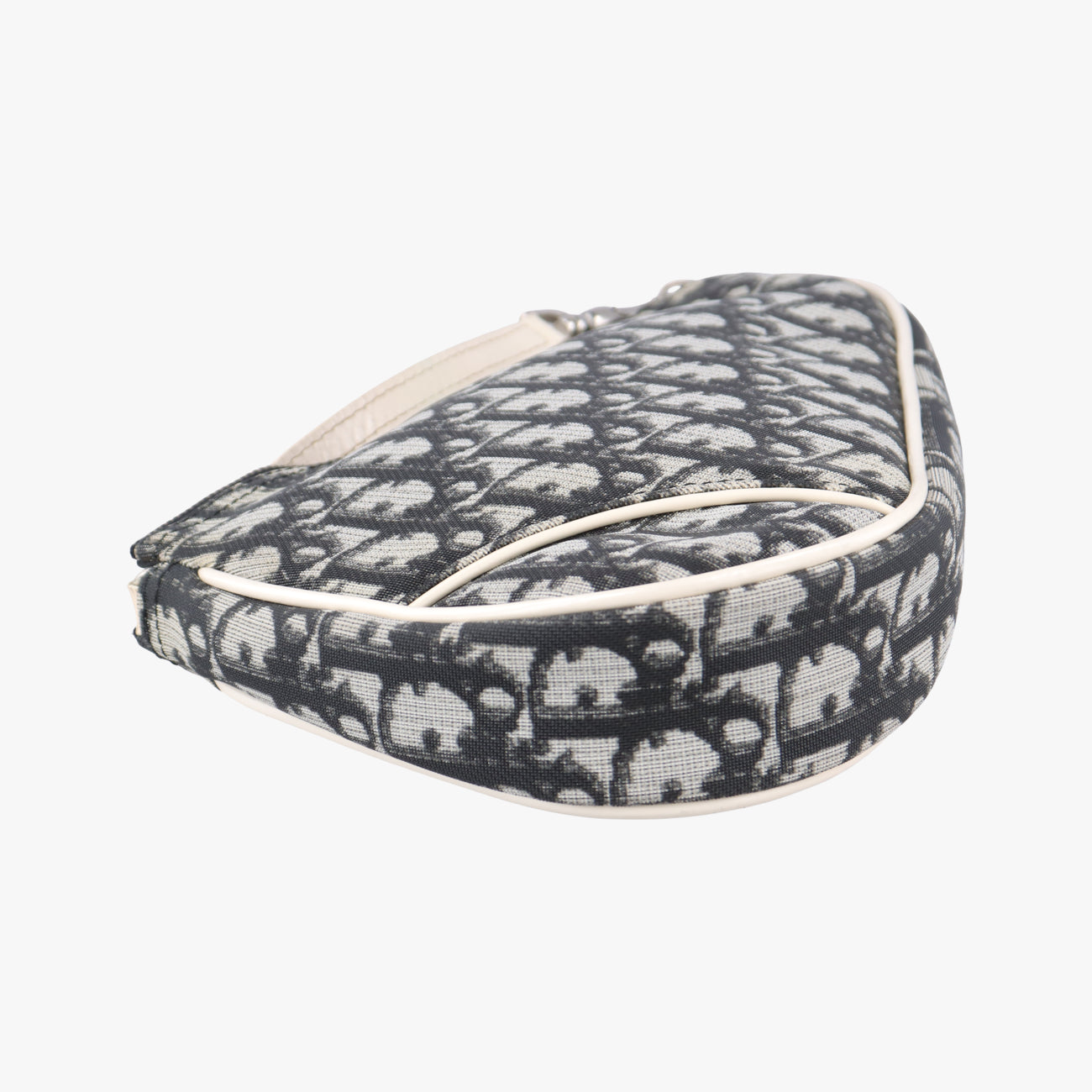 Pre-owned Christian Dior Saddle Black x Gray x White Jacquard  handbag | stylenewstar