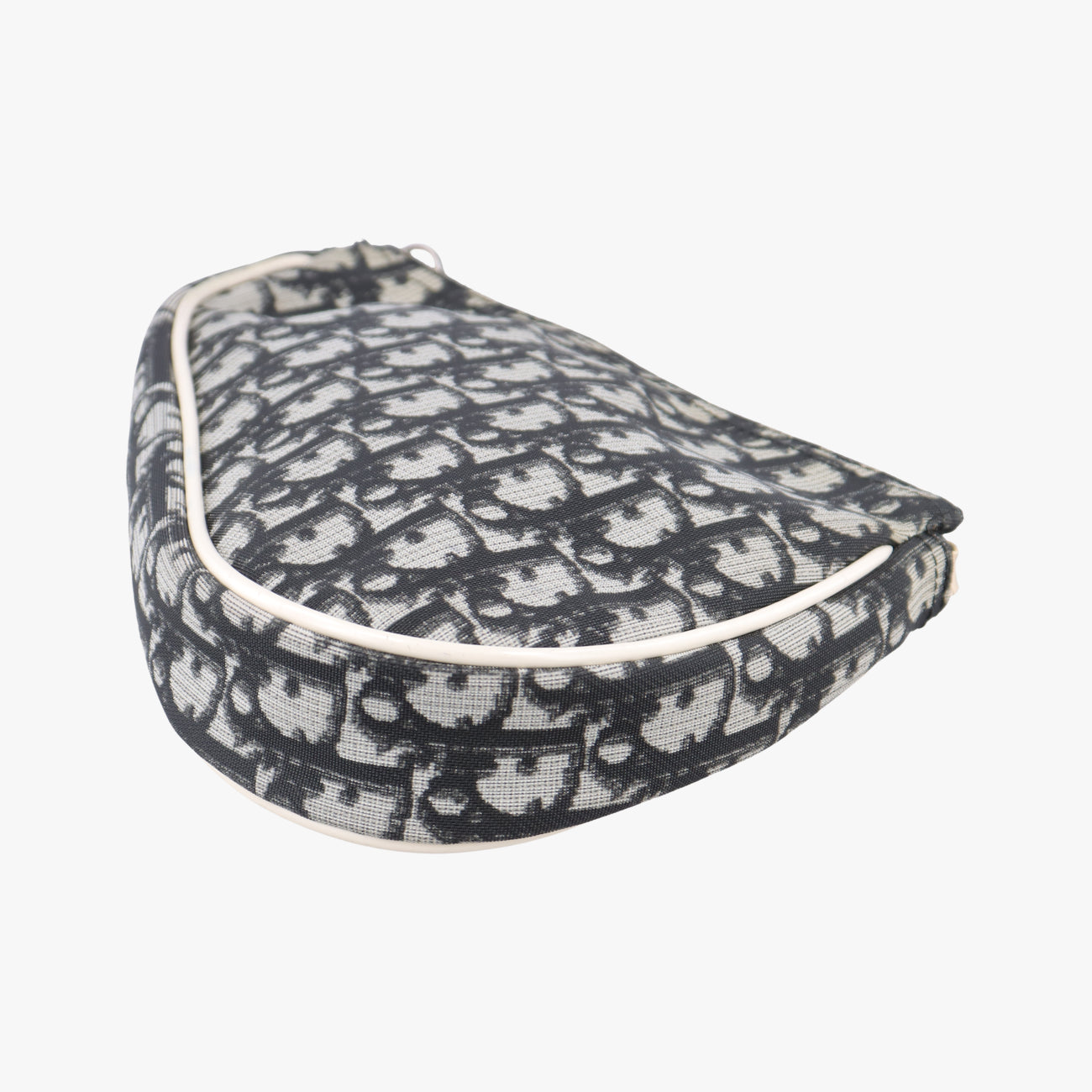 Pre-owned Christian Dior Saddle Black x Gray x White Jacquard  handbag | stylenewstar