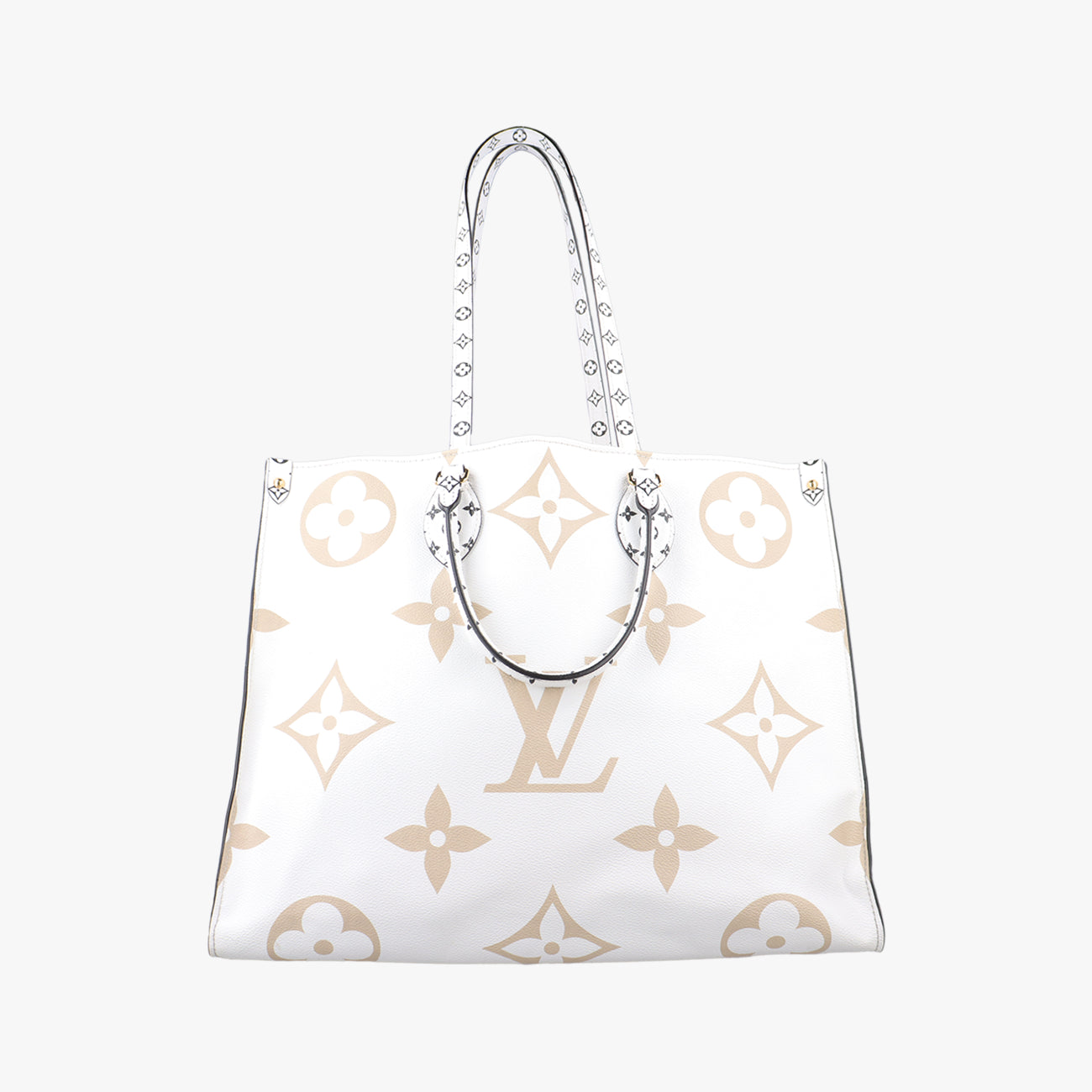 Pre-owned Louis Vuitton On The Go GM CREME×Green×Multicolor Monogram Giant M44571 shoulderbag | stylenewstar