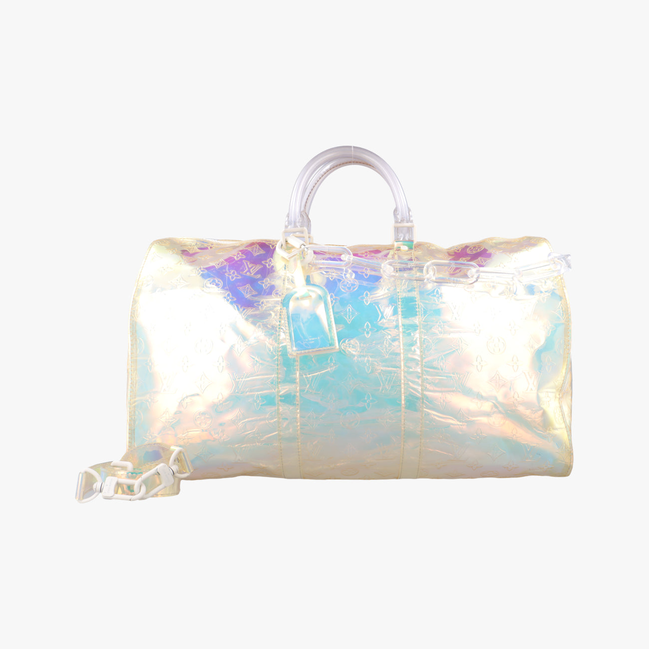 Pre-owned Louis Vuitton Keepall Bandouliere 50 aurora Monogram Prism M53271 shoulderbag | stylenewstar