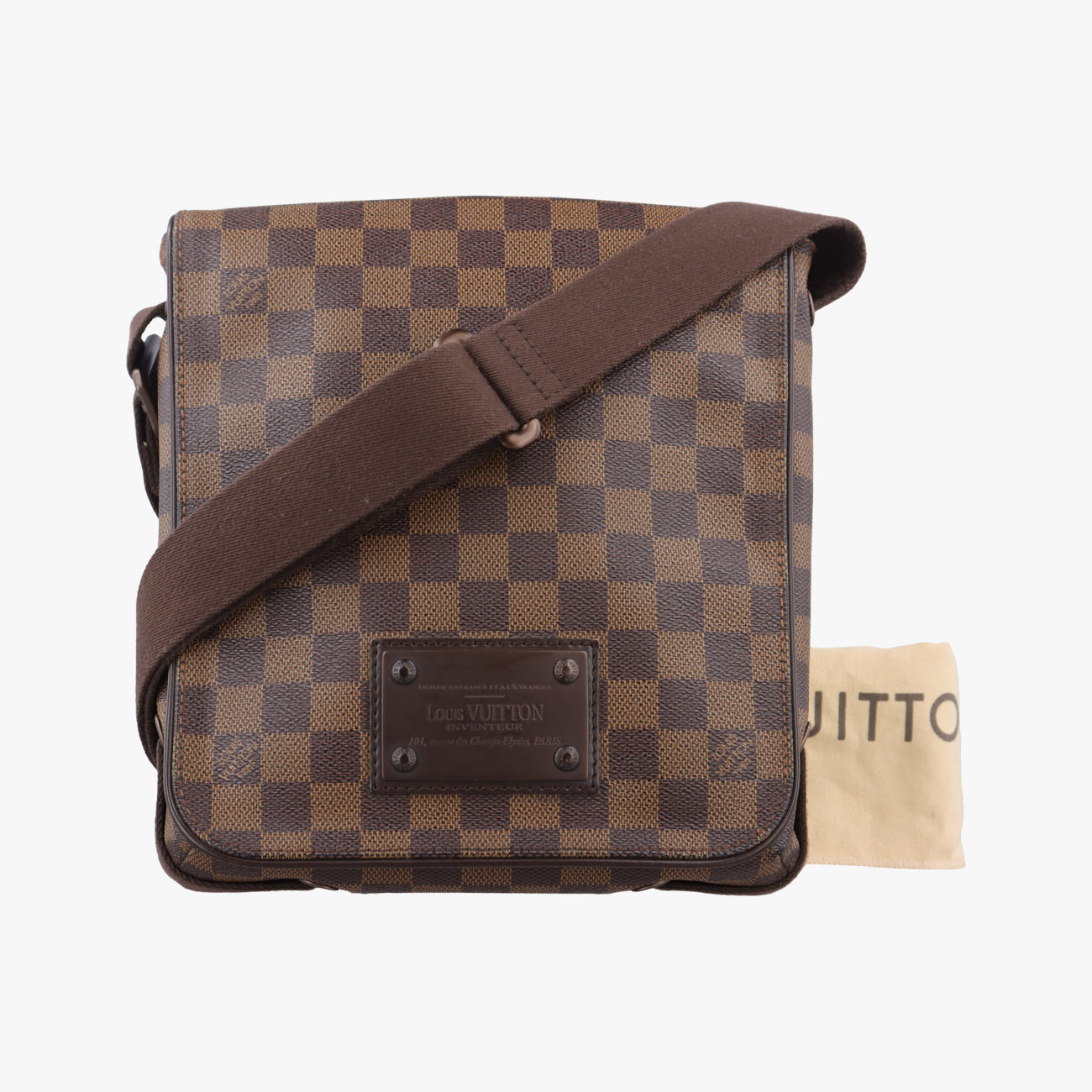 Vintage Louis Vuitton BROOKLYN PM EBENE Damier Canvas N51210 shoulderbag | stylenewstar