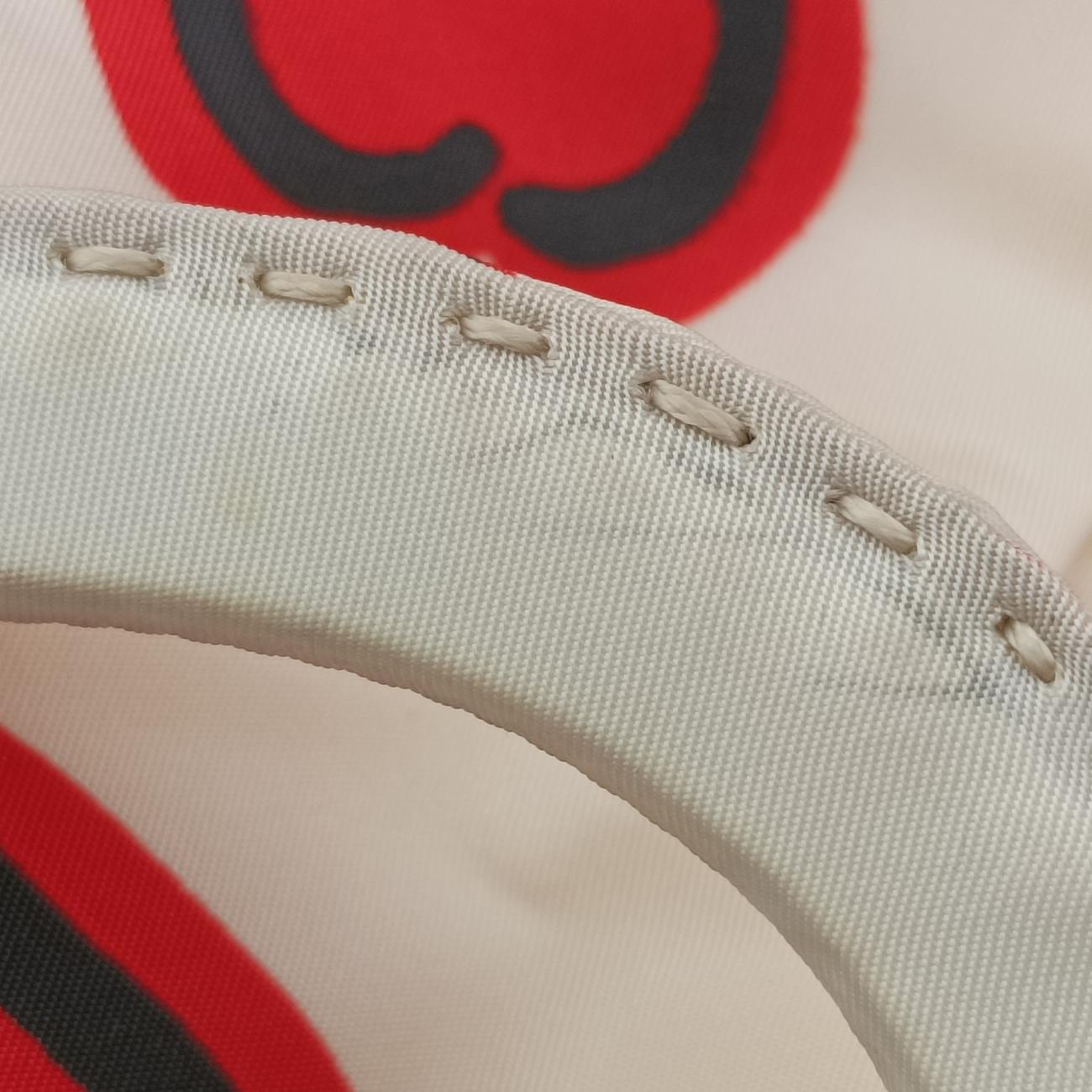 Pre-owned Prada Heart Pattern White× Red× black Nylon  shoulderbag | stylenewstar