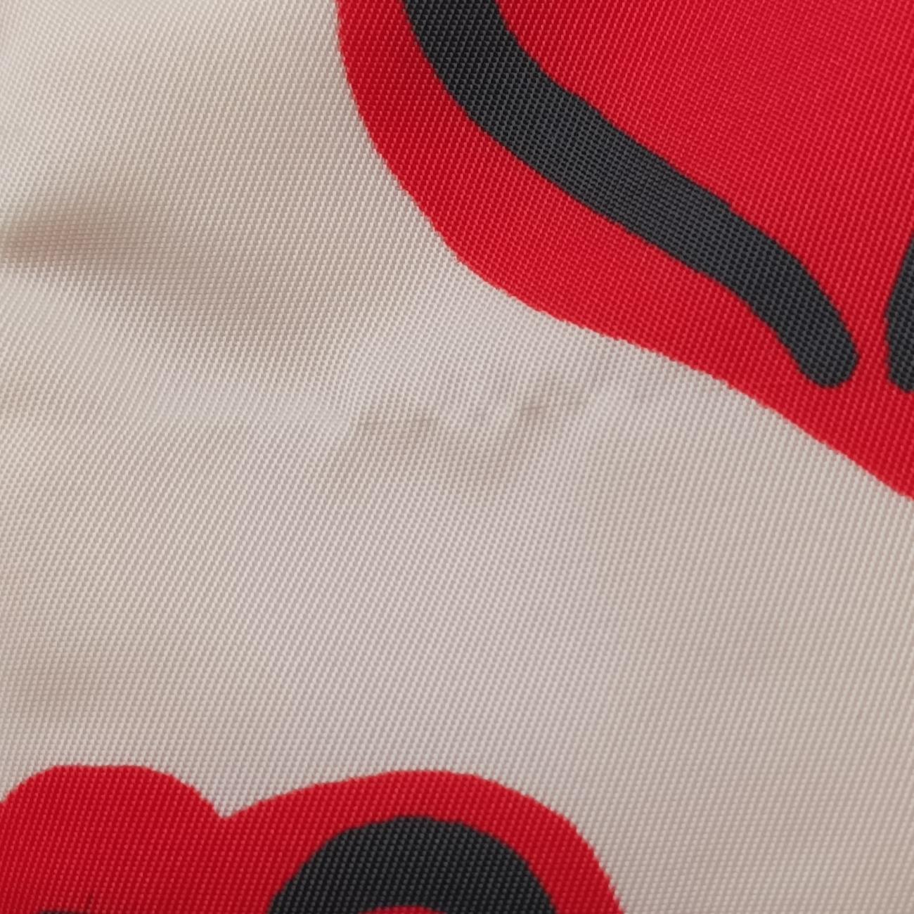 Pre-owned Prada Heart Pattern White× Red× black Nylon  shoulderbag | stylenewstar