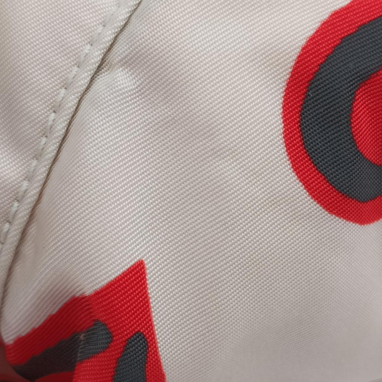 Pre-owned Prada Heart Pattern White× Red× black Nylon  shoulderbag | stylenewstar