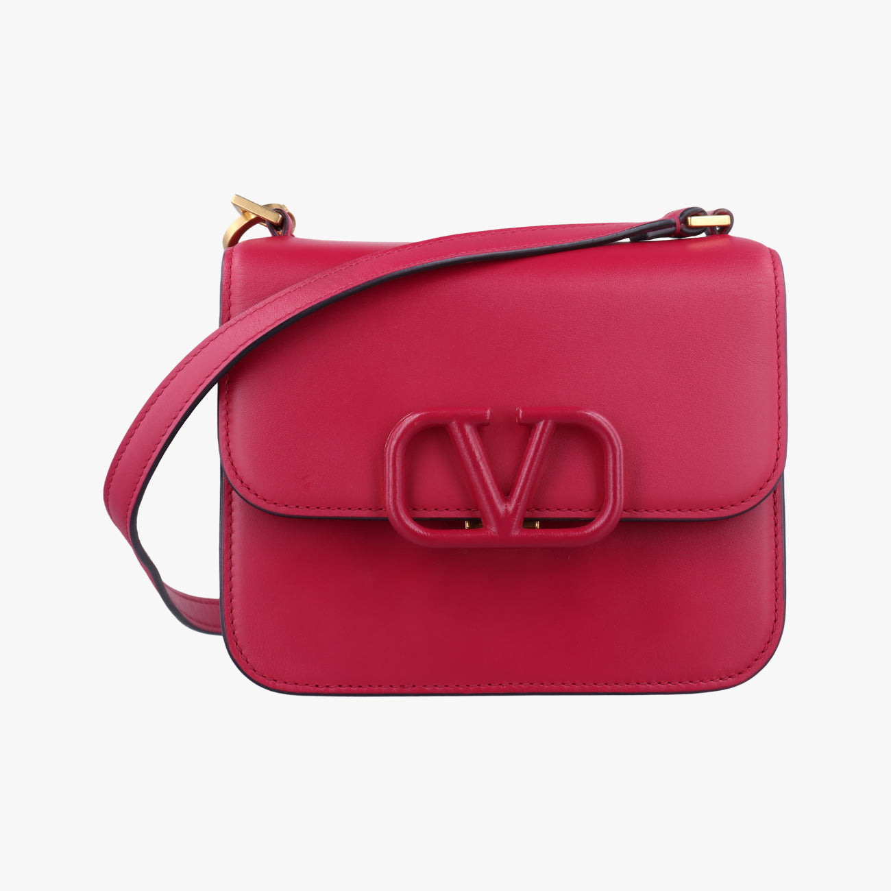 Pre-owned Valentino V sling Pink Leather  shoulderbag | stylenewstar
