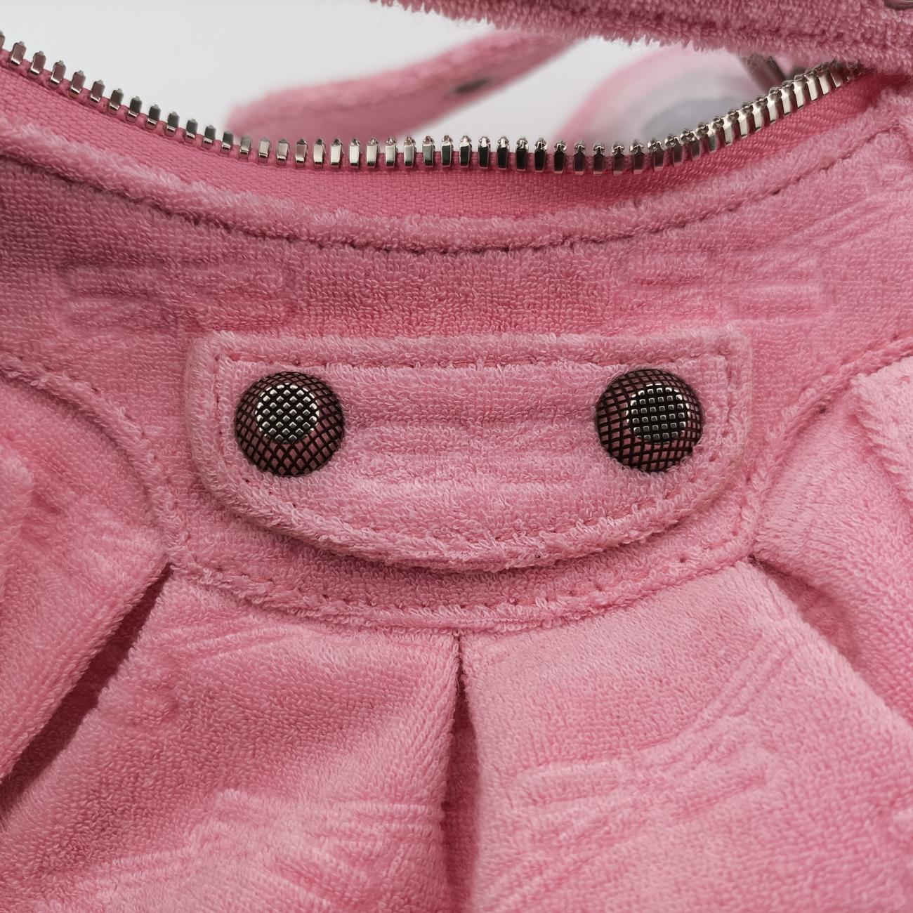 Pre-owned Balenciaga Le Cagole Pink Pile Fabric  shoulderbag | stylenewstar
