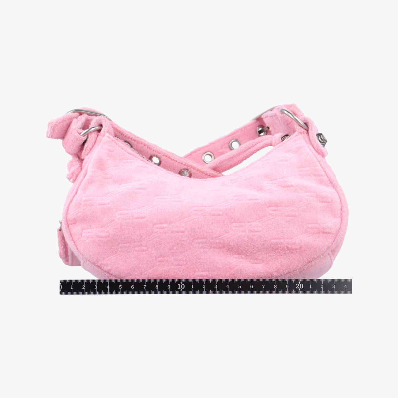 Pre-owned Balenciaga Le Cagole Pink Pile Fabric  shoulderbag | stylenewstar