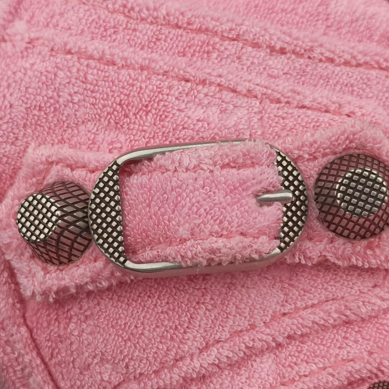 Pre-owned Balenciaga Le Cagole Pink Pile Fabric  shoulderbag | stylenewstar