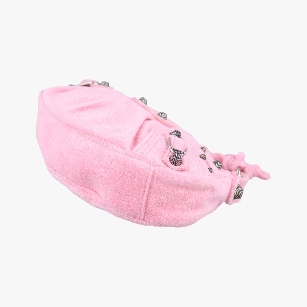 Pre-owned Balenciaga Le Cagole Pink Pile Fabric  shoulderbag | stylenewstar