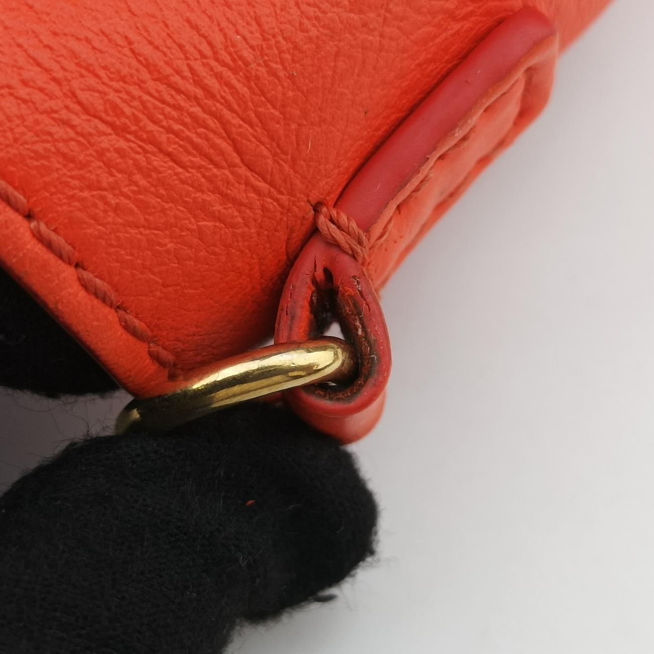 Pre-owned Celine luggage nano shopper Orange Leather  shoulderbag | stylenewstar