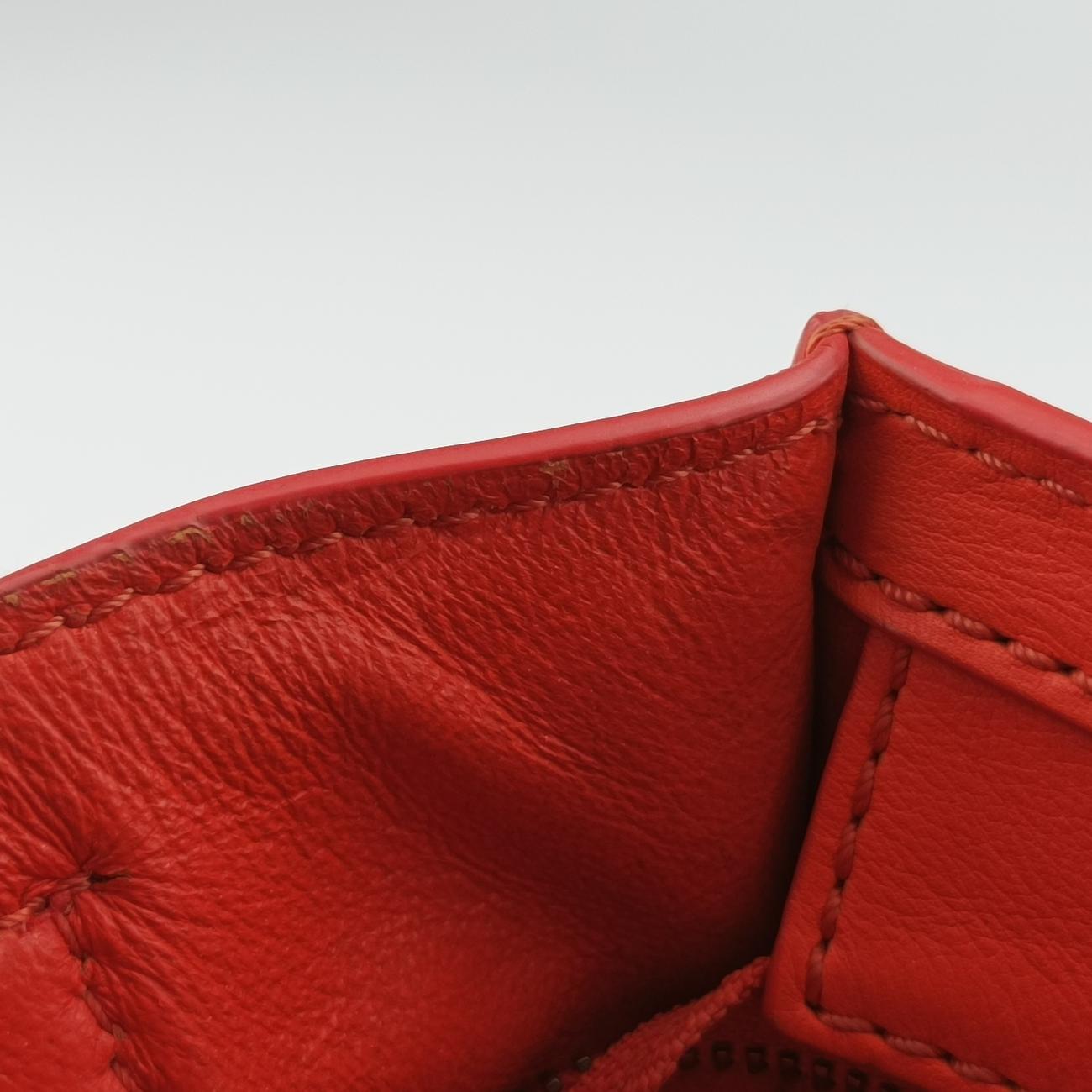 Pre-owned Celine luggage nano shopper Orange Leather  shoulderbag | stylenewstar