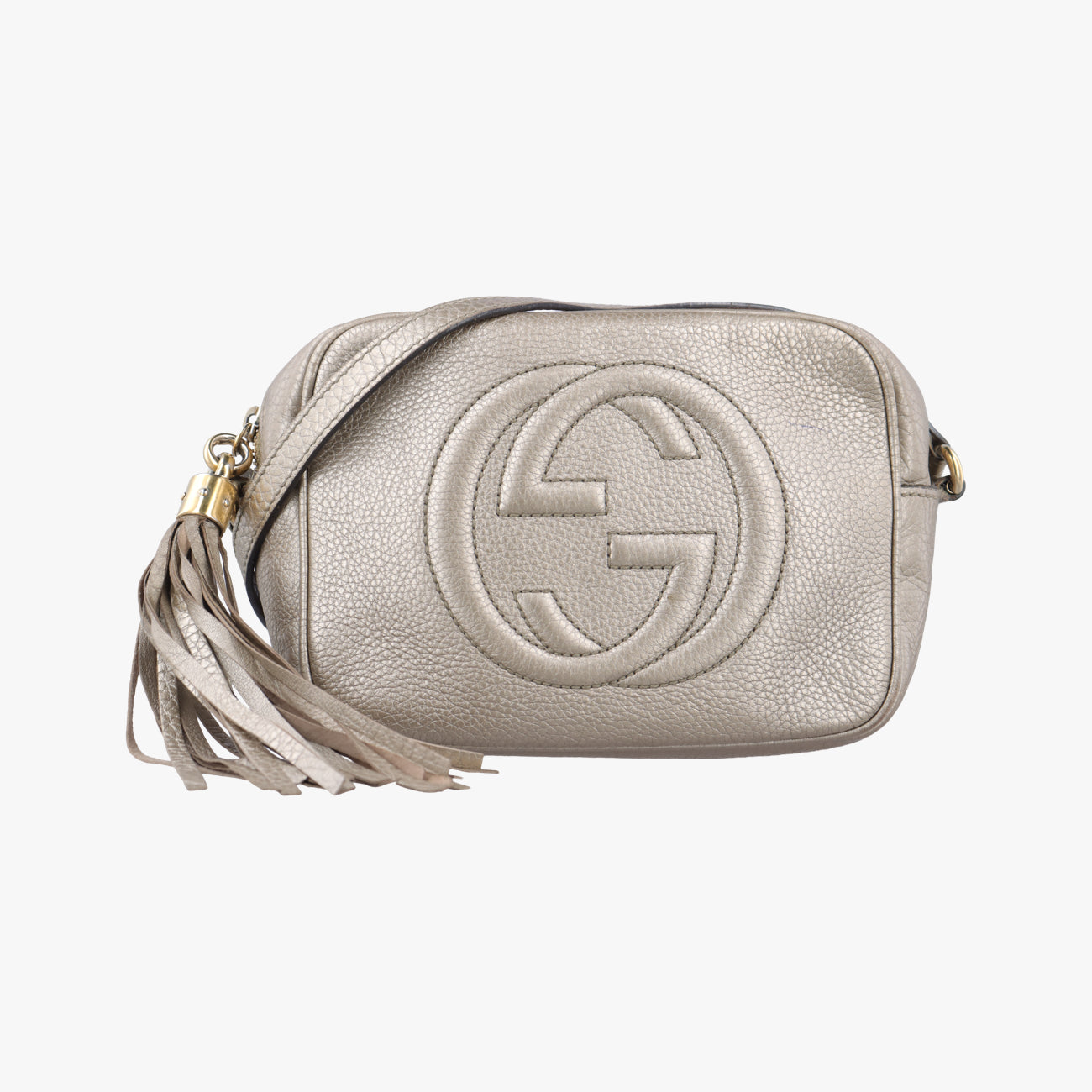 Pre-owned Gucci Soho Golden Leather 308364 shoulderbag | stylenewstar