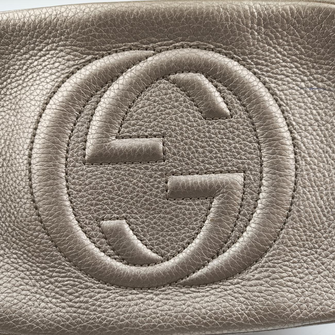 Pre-owned Gucci Soho Golden Leather 308364 shoulderbag | stylenewstar