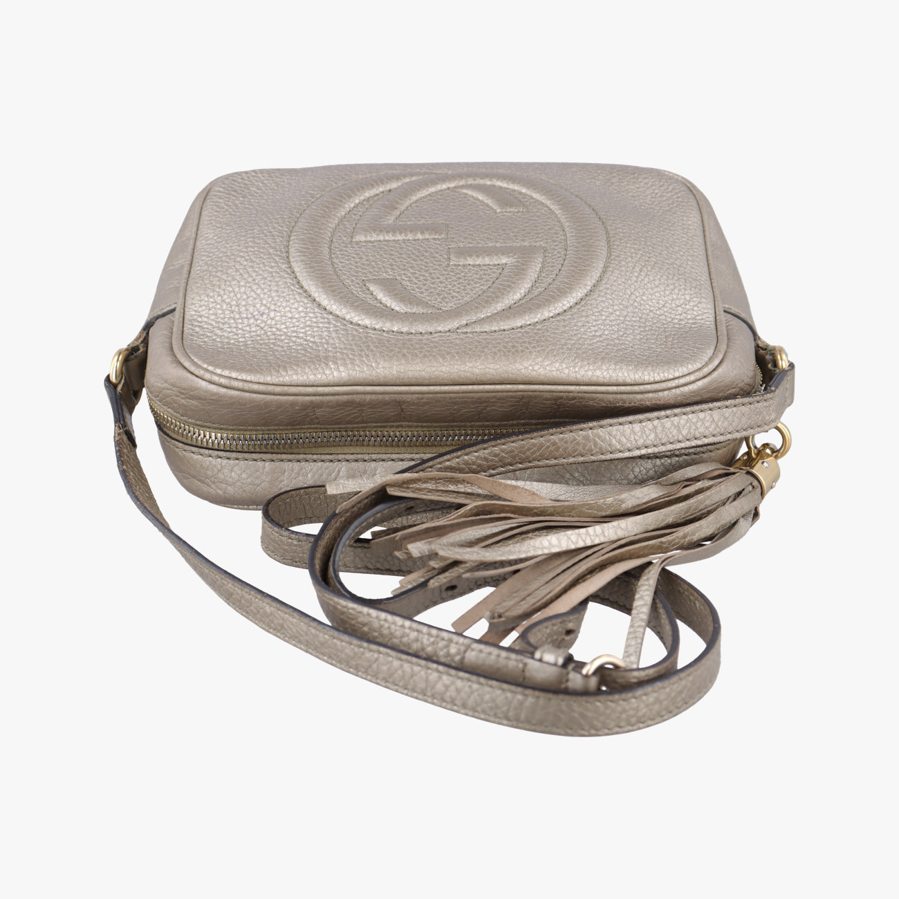 Pre-owned Gucci Soho Golden Leather 308364 shoulderbag | stylenewstar