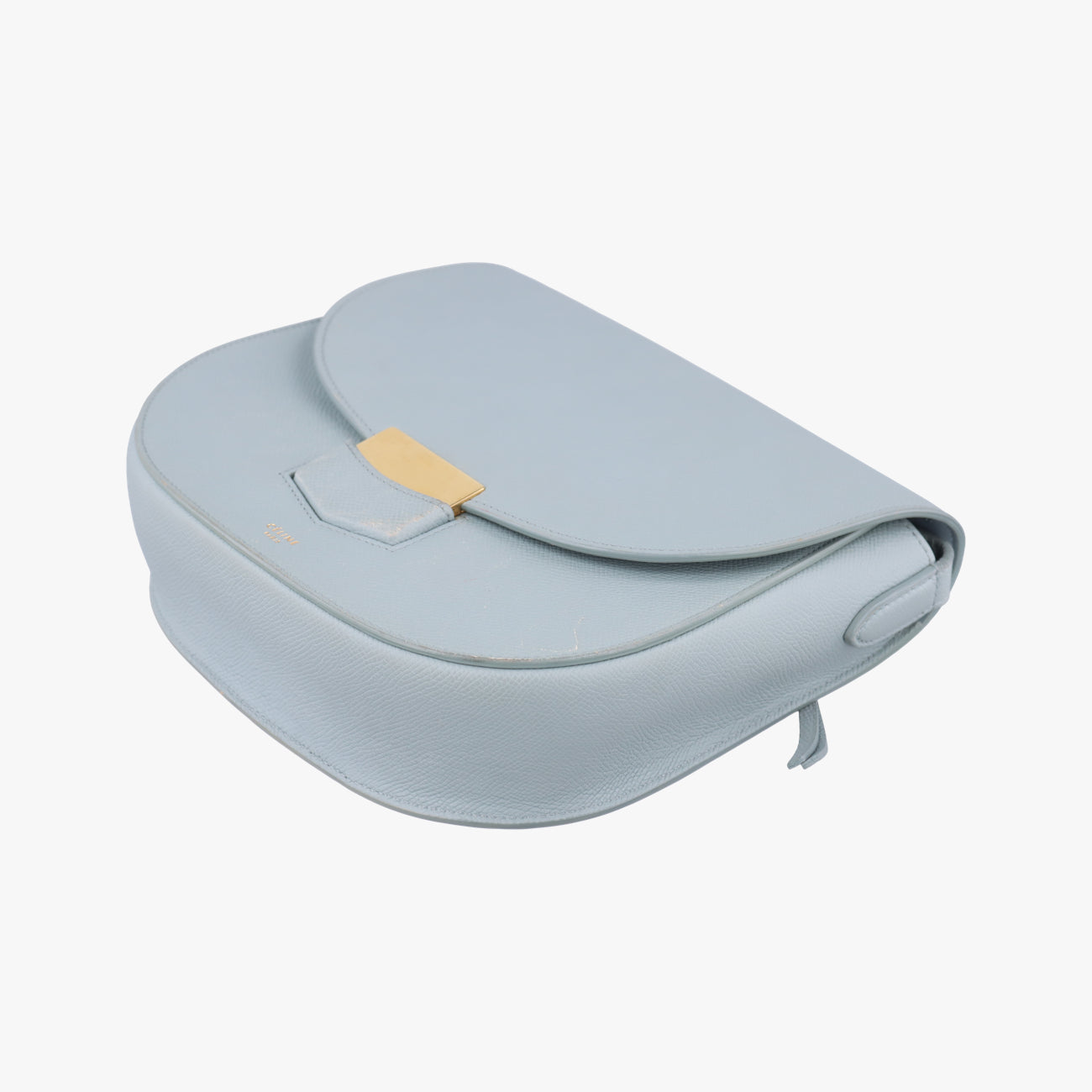 Secondhand Celine TROTTEUR Compact Grey Leather  shoulderbag | stylenewstar