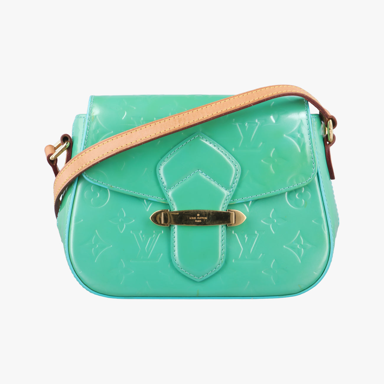 Pre-owned Louis Vuitton Bellflower PM Blue Lagon Vernis M91730 shoulderbag | stylenewstar