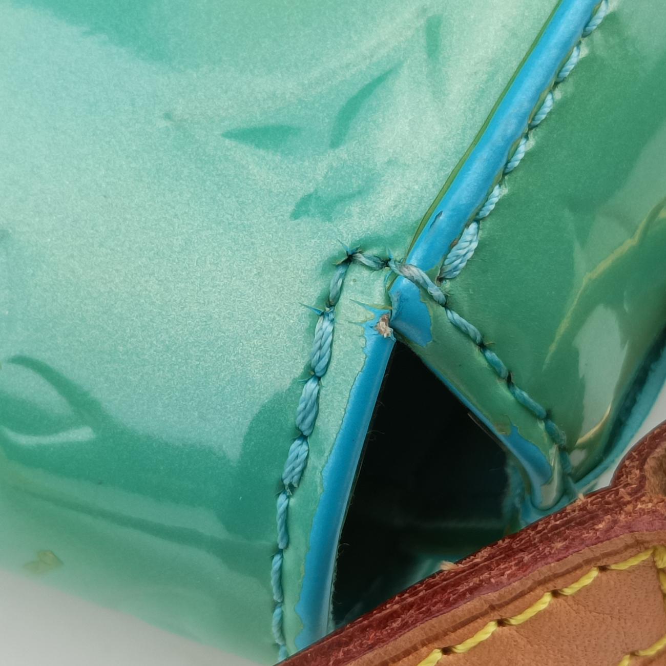 Pre-owned Louis Vuitton Bellflower PM Blue Lagon Vernis M91730 shoulderbag | stylenewstar