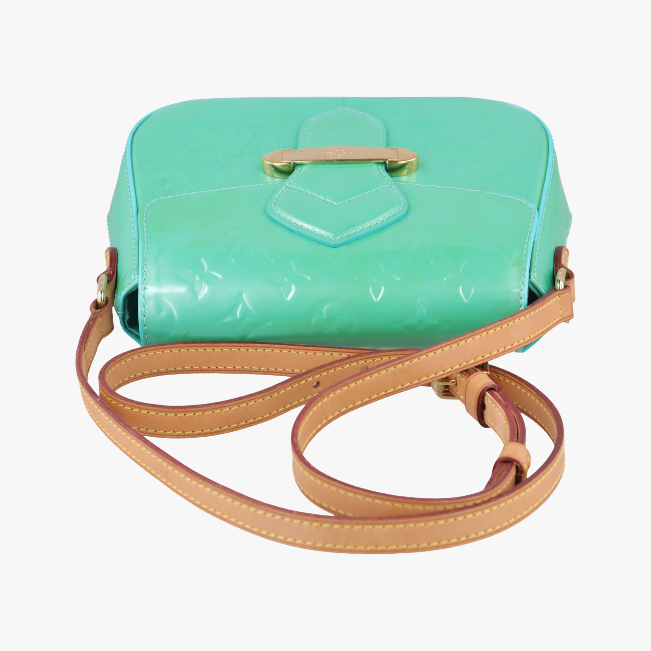 Pre-owned Louis Vuitton Bellflower PM Blue Lagon Vernis M91730 shoulderbag | stylenewstar