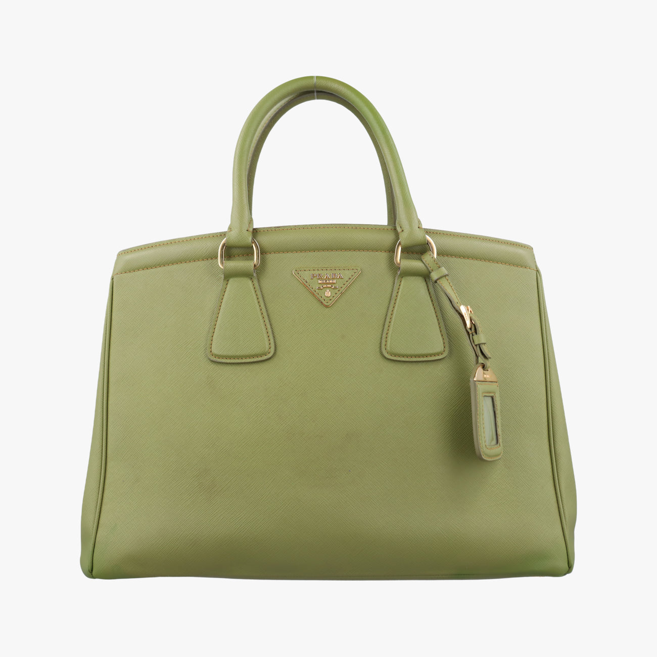 Vintage Prada Parabole Shopping Tote Green SAFFIANO Leather BN2401 handbag | stylenewstar